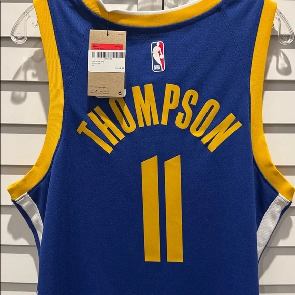 Nike NWT Golden State Warriors Blue and Yellow Dri-FIT Jersey size L,MSRP$149.99 - Picture 6 of 11